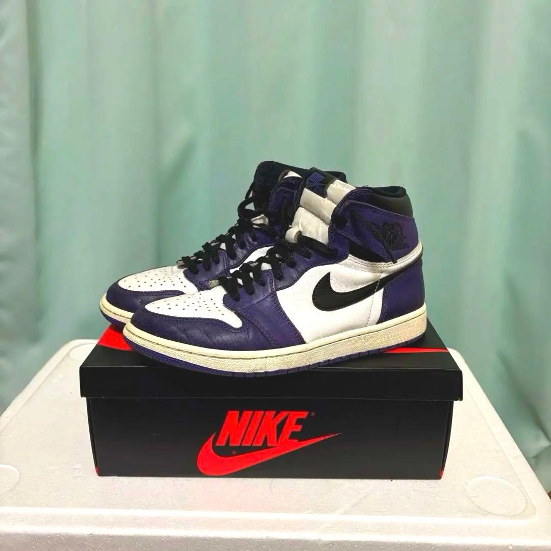 引退品 Air Jordan 1 High OG コートパープル 27