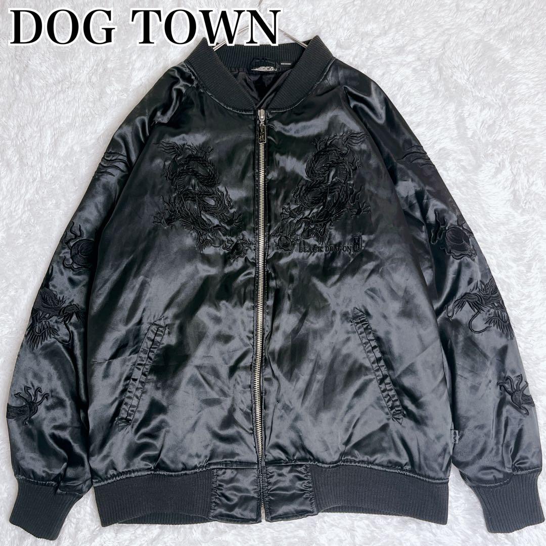 DOGTOWN ドッグタウン スカジャン 黒龍 BLACK DRAGON 刺繍