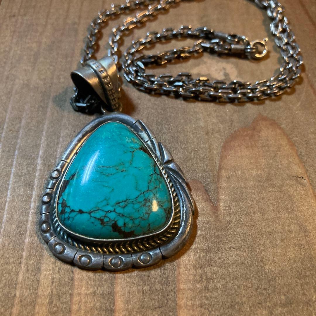 ターコイズネックレス　シルバー925インディアンジュエリー