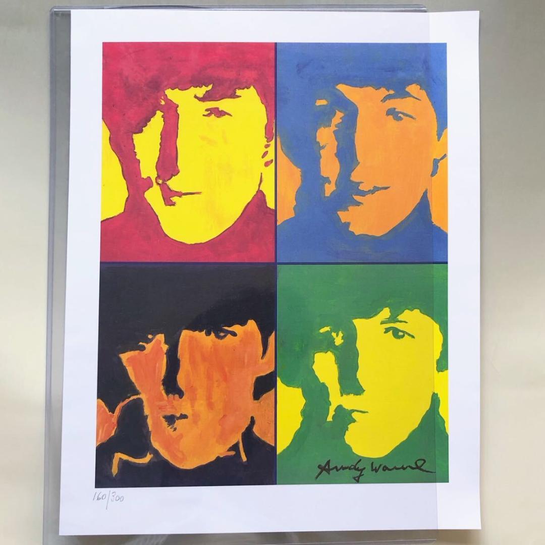 ＃3582 美品 アンディ ウォーホル リトグラフ ビートルズ 世界限定 300