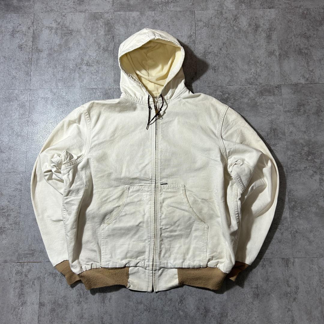 80-90s 星タグ USA製 ホワイト カーハート アクティブジャケット