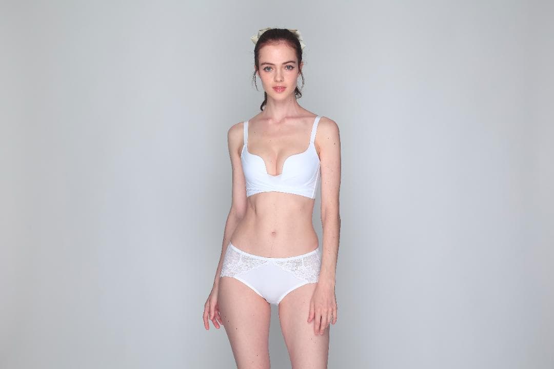 ☺︎M☺︎ PGブラホワイト　ピンク　ノンワイヤー　5L　2枚セット