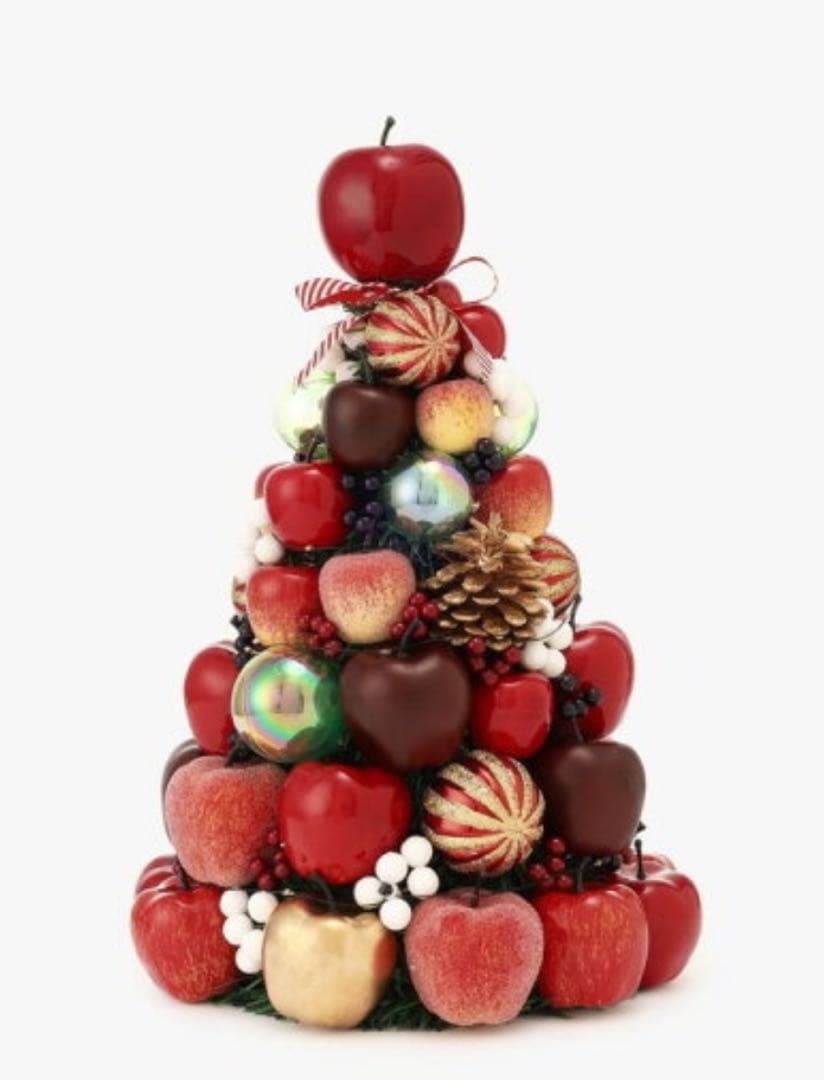 Afternoon tea】クリスマスツリー LEDライト付き 赤リンゴAfternoon