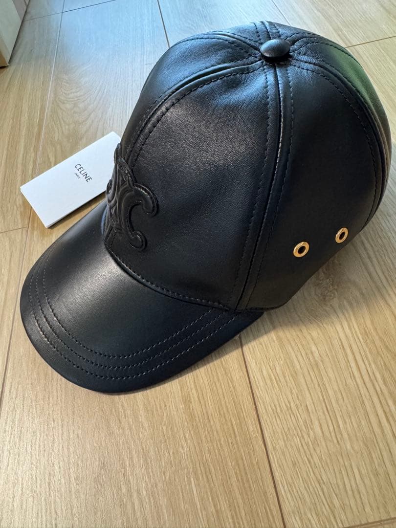セリーヌ♡レザー♡トリオンフ♡ベースボールキャップ♡ブラック