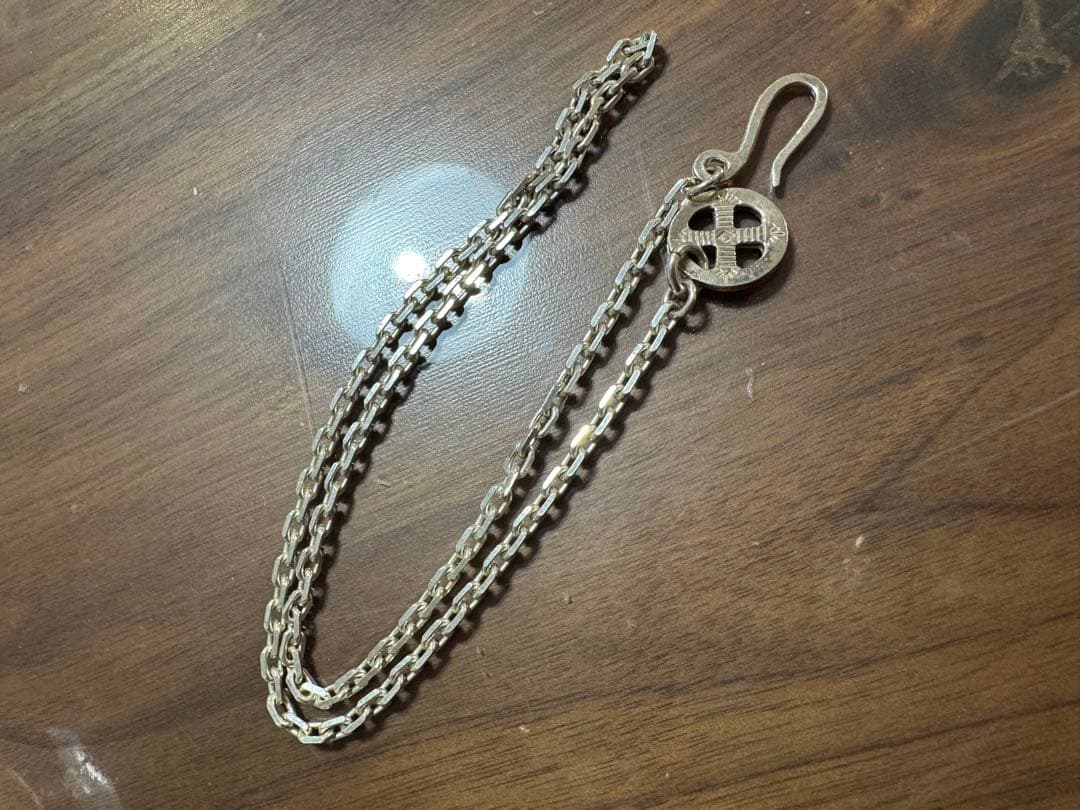 silver501 メディスンホイール&フック付き　小豆チェーン50cm