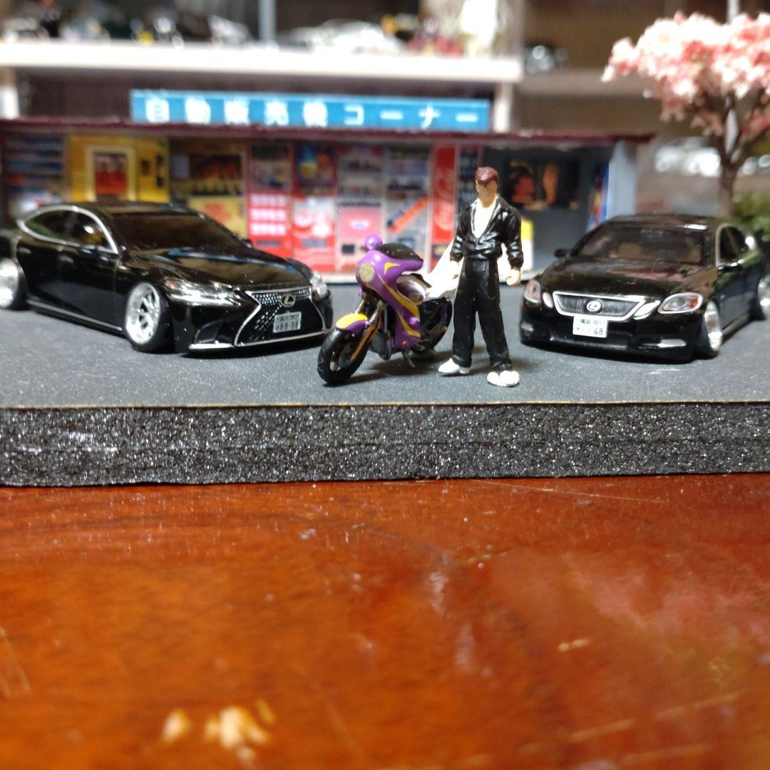 1/64スケール！ヤンキーフィギュア・暴走族バイク！オマケ付き