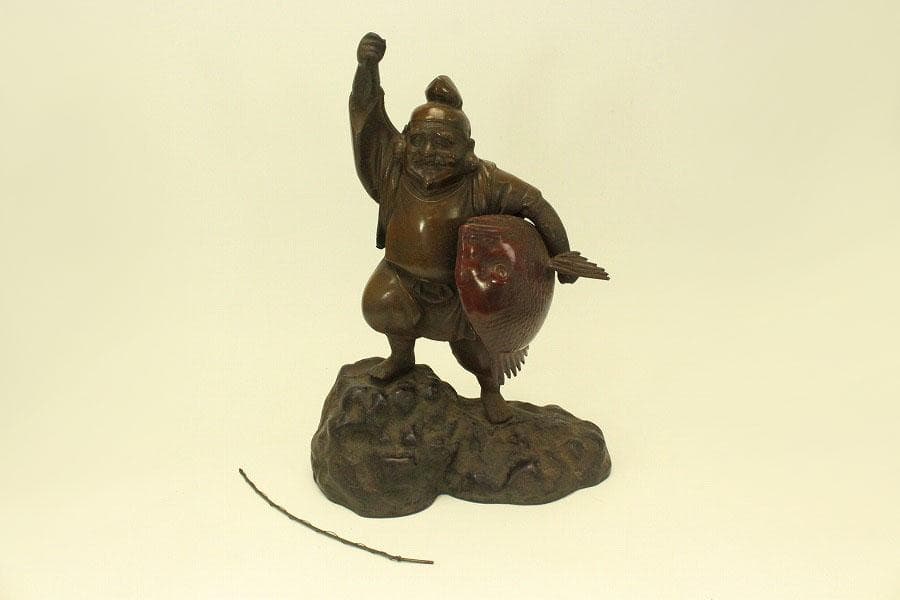 恵比寿 鯛釣 置物 吉祥 縁起物(ZE489) - メルカリ