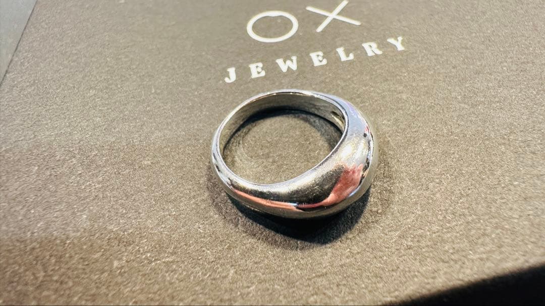 7号 OX JEWELRY Silver Curve Pinky Ring