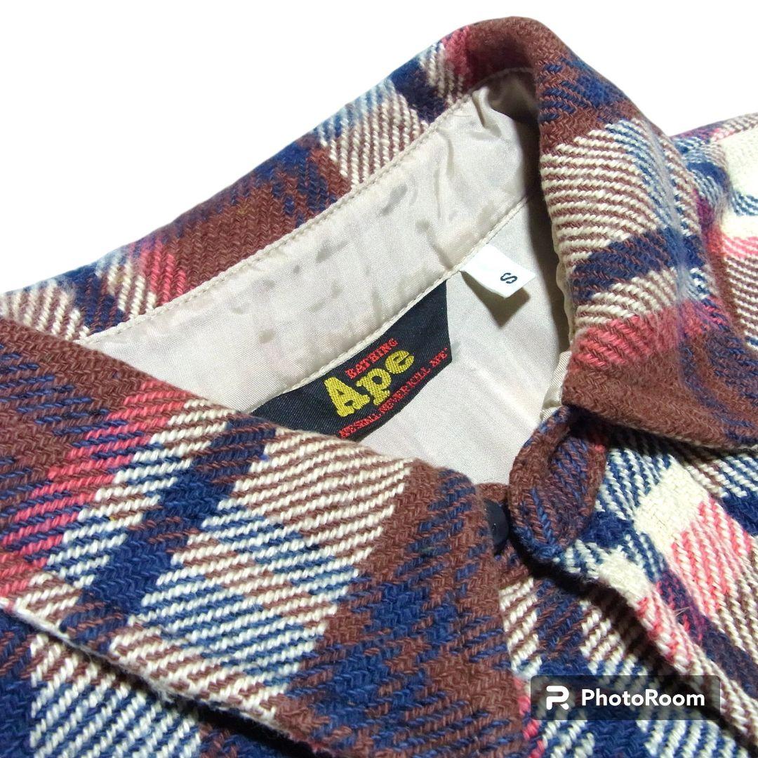 初期 A BATHING APE エイプ ラブジェネチェック シャツ ネルシャツ