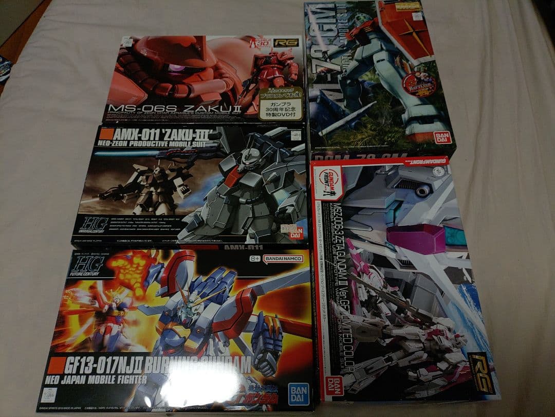 ガンプラセット MG RG HG 5個セット