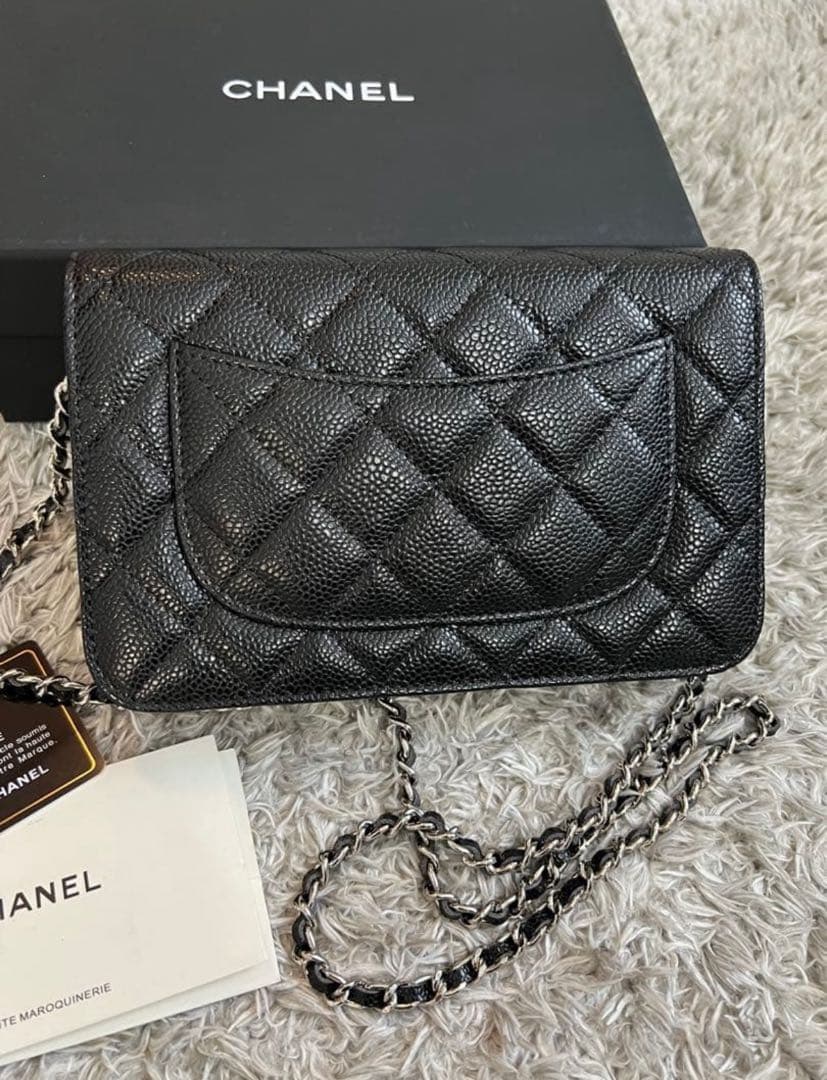 CHANEL シャネル ノベルティ ショルダーバッグ チェーンウォレット 黒