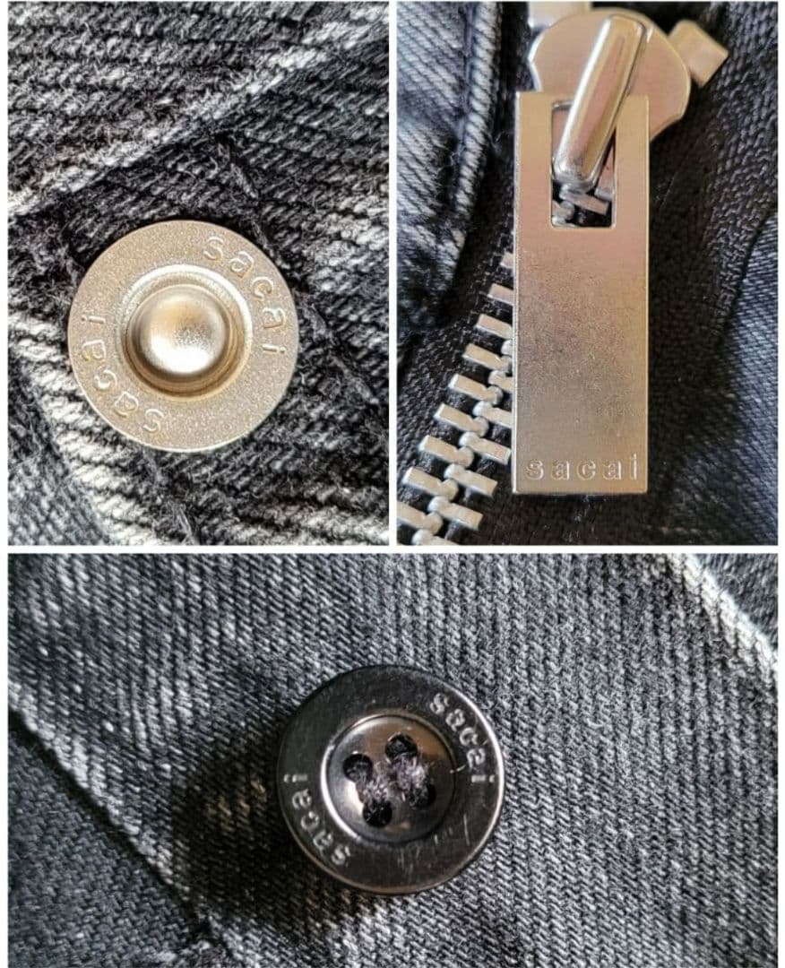 《専用》sacai マーメイド デニム ジップスカート ブラック サイズ1