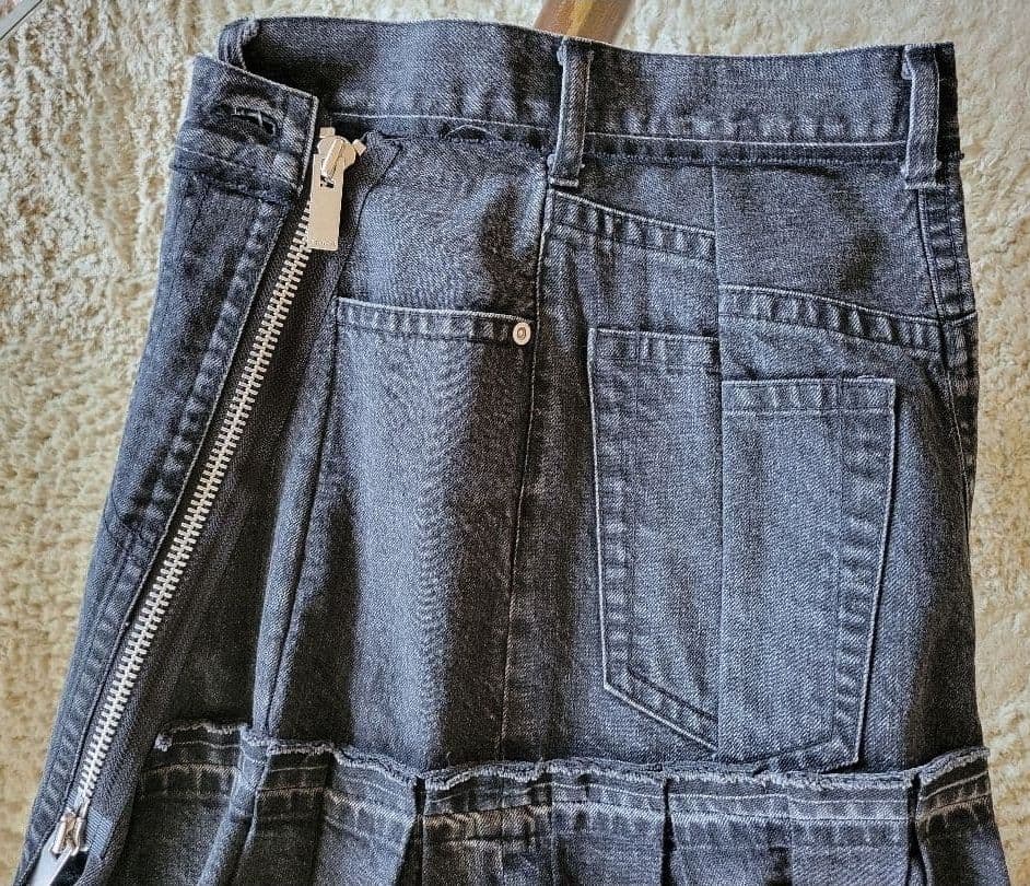 《専用》sacai マーメイド デニム ジップスカート ブラック サイズ1