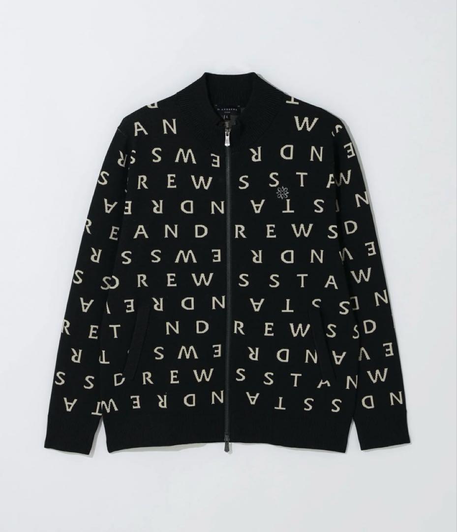 St ANDREWS 14Gロゴジャガードフルジップニット 2025秋冬 ゴルフ