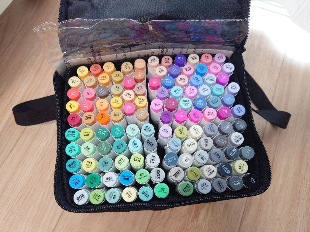 ohuhu アルコールインク　イラストマーカー　筆先　細字　120色