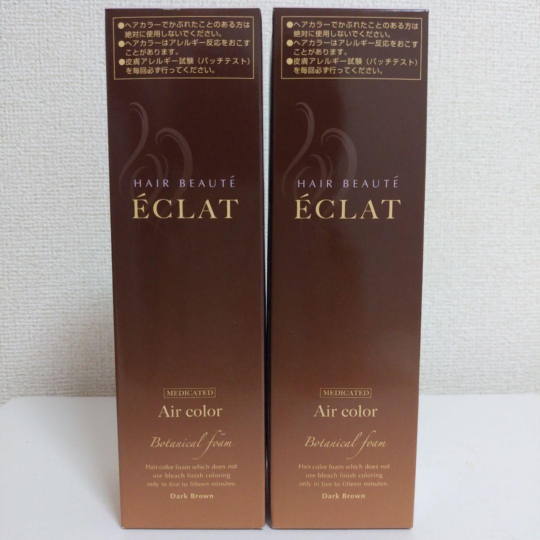 ヘアボーテエクラ ボタニカルエアカラーフォーム ダークブラウン 150g 2本
