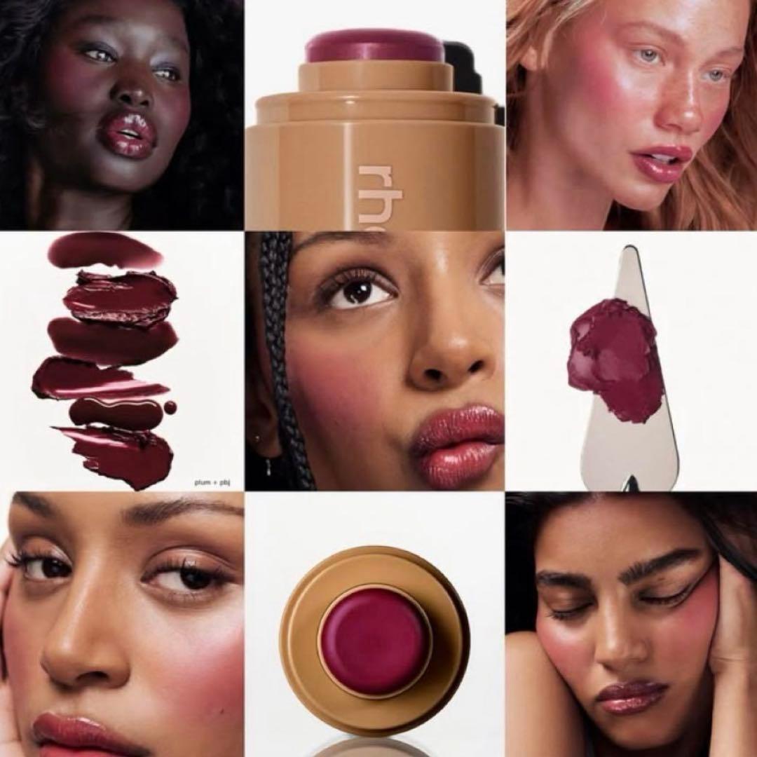 RHODE ヘイリー PLUM ポケット ブラッシュ+PBJリップ ティント