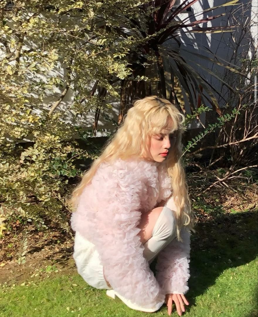 \"Ballerina\" volume tulle jacket ピンク