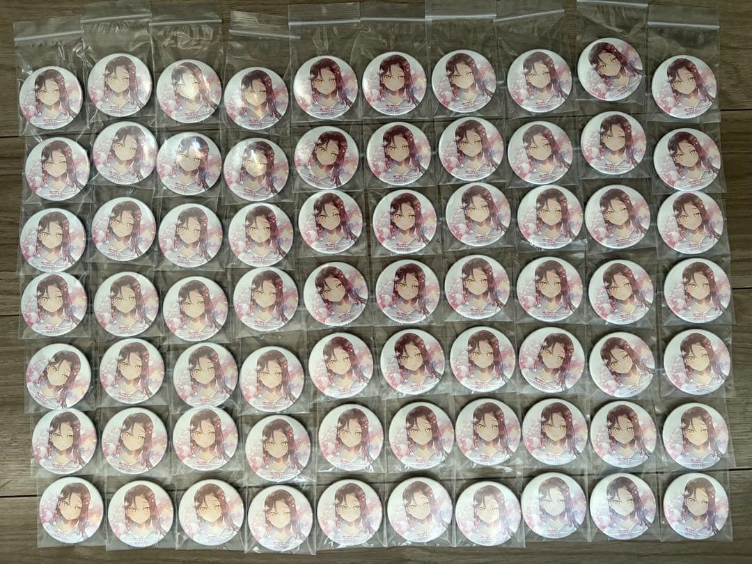 ラブライブAqours 桜内梨子 缶バッジ 地元愛 2nd ジャケ写 70個