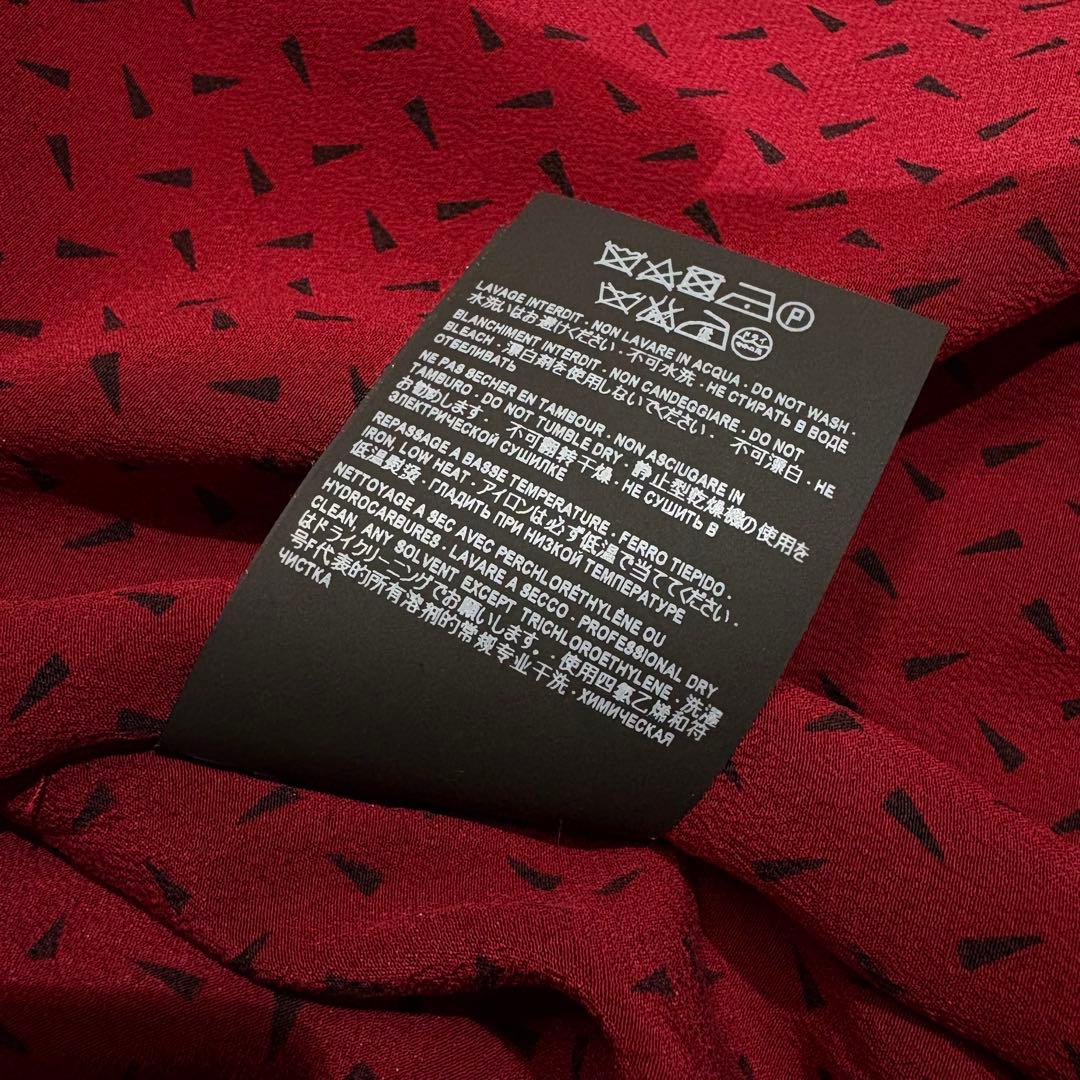 《美品》登坂広臣着用 Saint Laurent paris 総柄 シルクシャツ