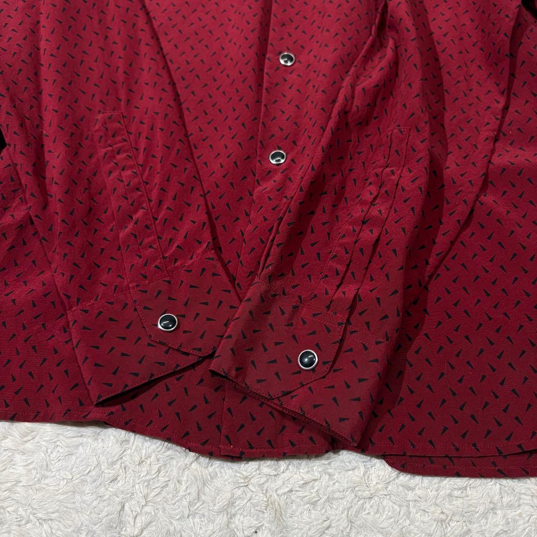 《美品》登坂広臣着用 Saint Laurent paris 総柄 シルクシャツ