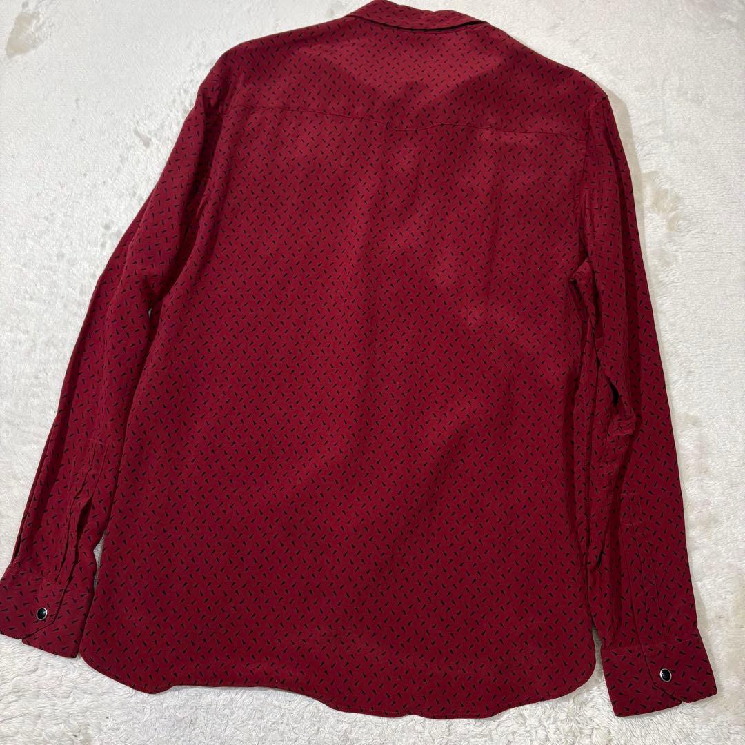 《美品》登坂広臣着用 Saint Laurent paris 総柄 シルクシャツ