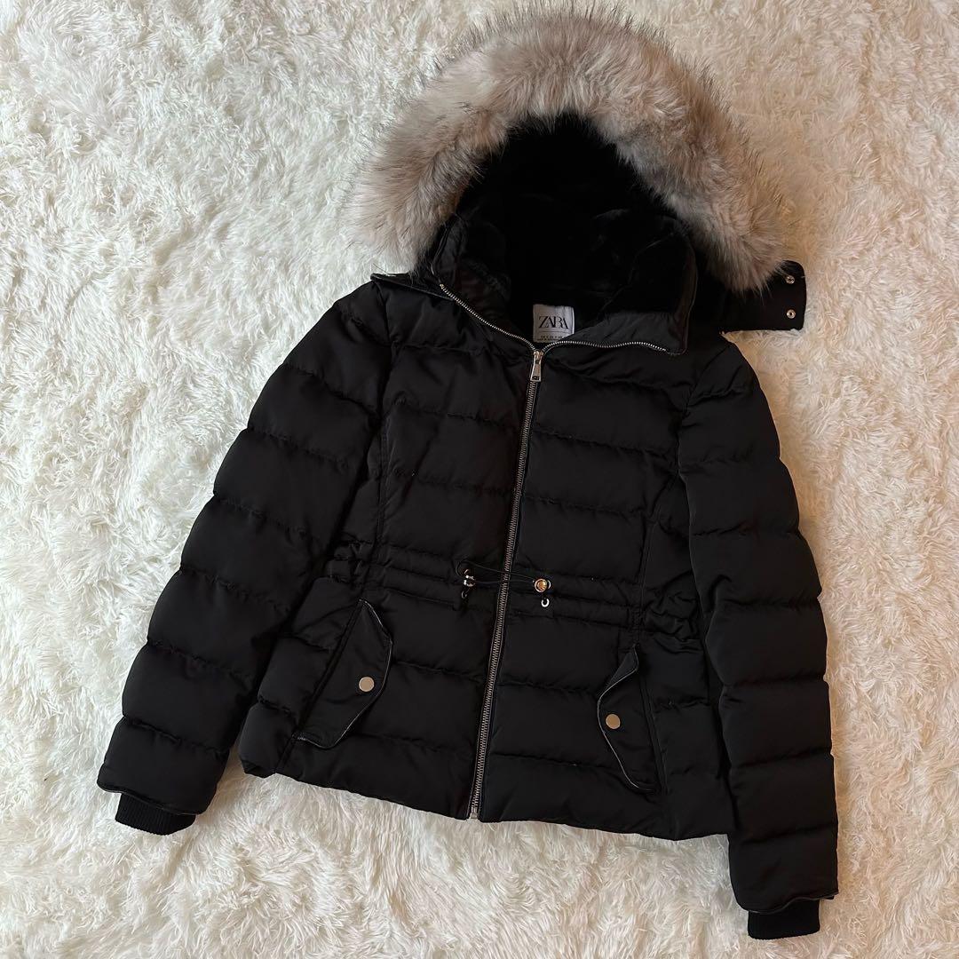 3WAY ZARA ザラ ダウンコート ファー付き ブラック ボア M⑤ - メルカリ