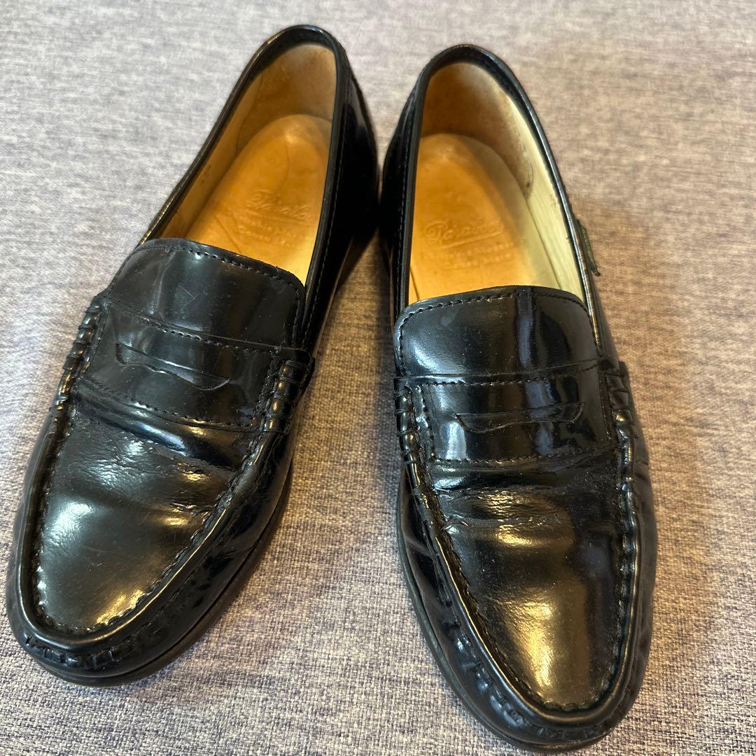 Paraboot 黒 パテント エナメル ローファー 3ハーフ - メルカリ