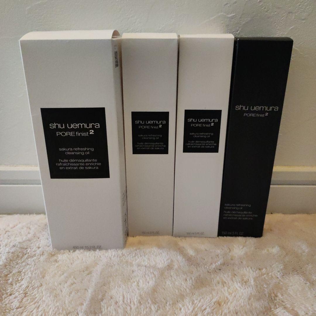 【新品】シュウウエムラ クレンジングオイル サクラ 450ml、150ml×3個