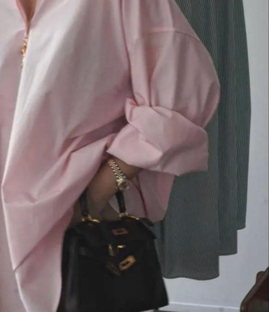 ETRE TOKYO ピンク オーバーサイズ シャツ