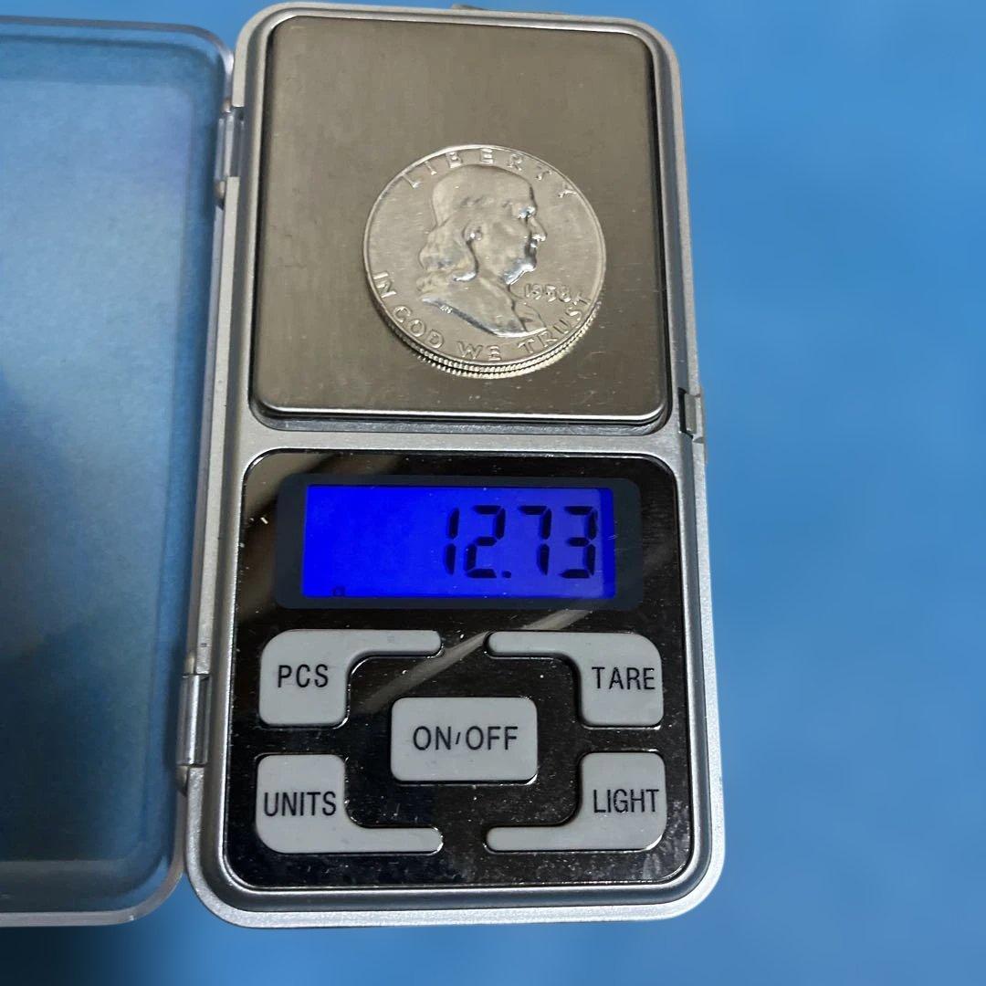 1958年 アメリカフランクリンハーフダラー銀貨D A - メルカリ