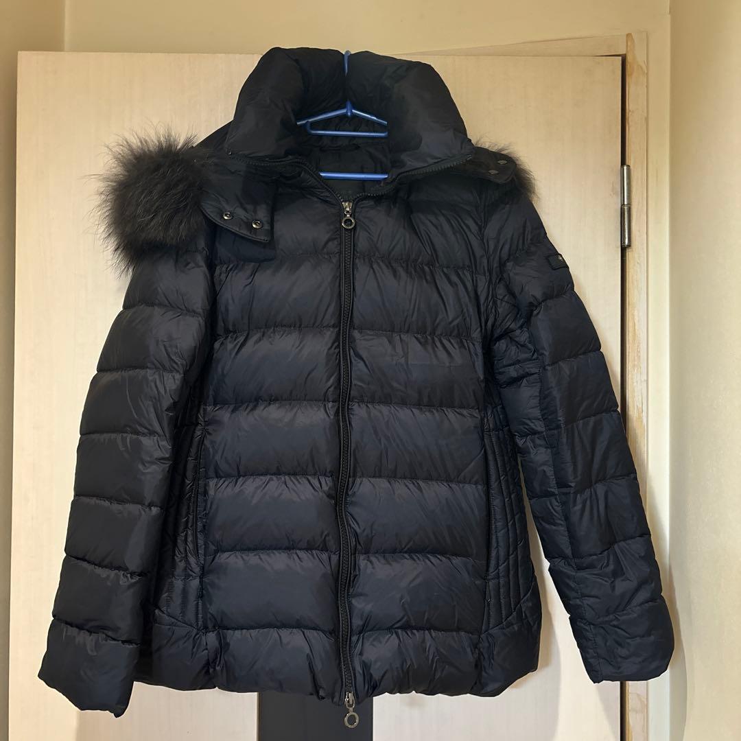 タトラス　ファー付きフード ダウンジャケット　サイズ04 黒　XL 大きいサイズ