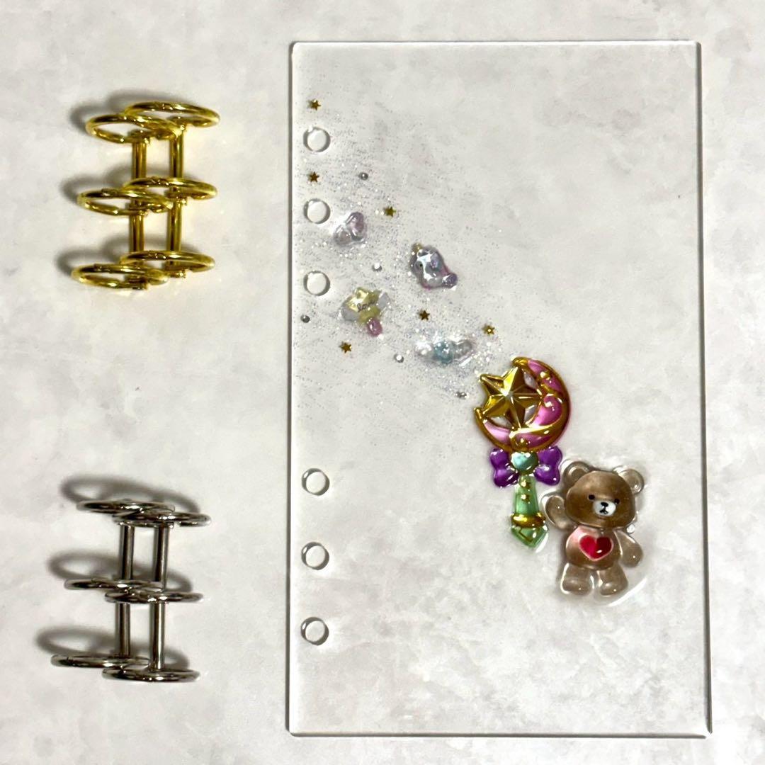 ✨あんこ 様専用✨A6 アクリルレジンバインダー リング付き 韓国 貯金