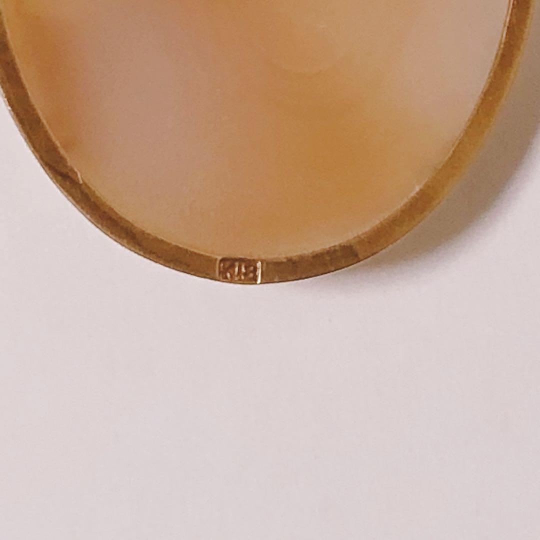 K18刻印 美品 シェルカメオ ブローチ ネックレストップ 2WAYS - メルカリ