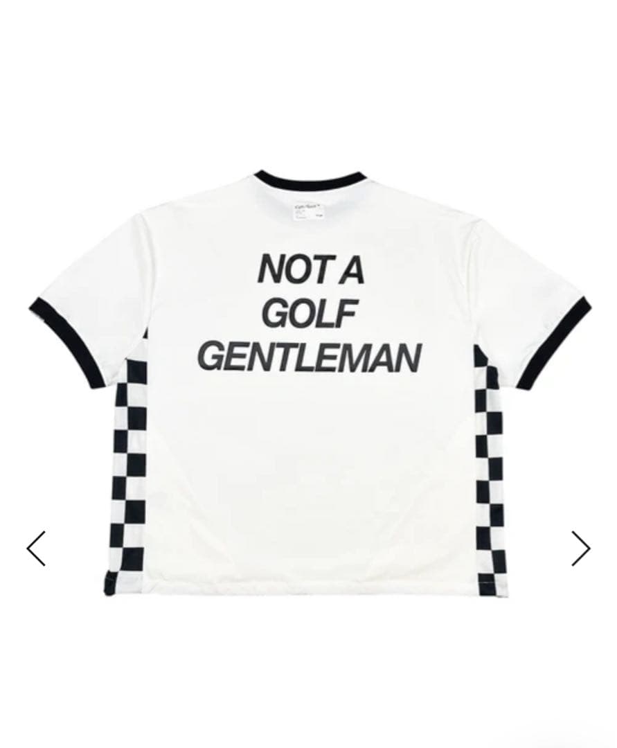 CPH/GOLF チェッカーメッシュトップス 白Mサイズ