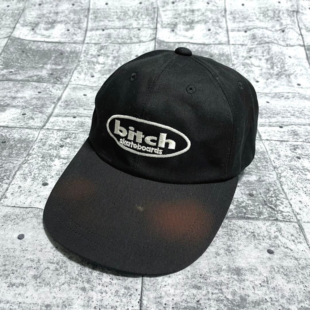90s BITCH SKATEBOARDS ビッチ ロングビル キャップブラック