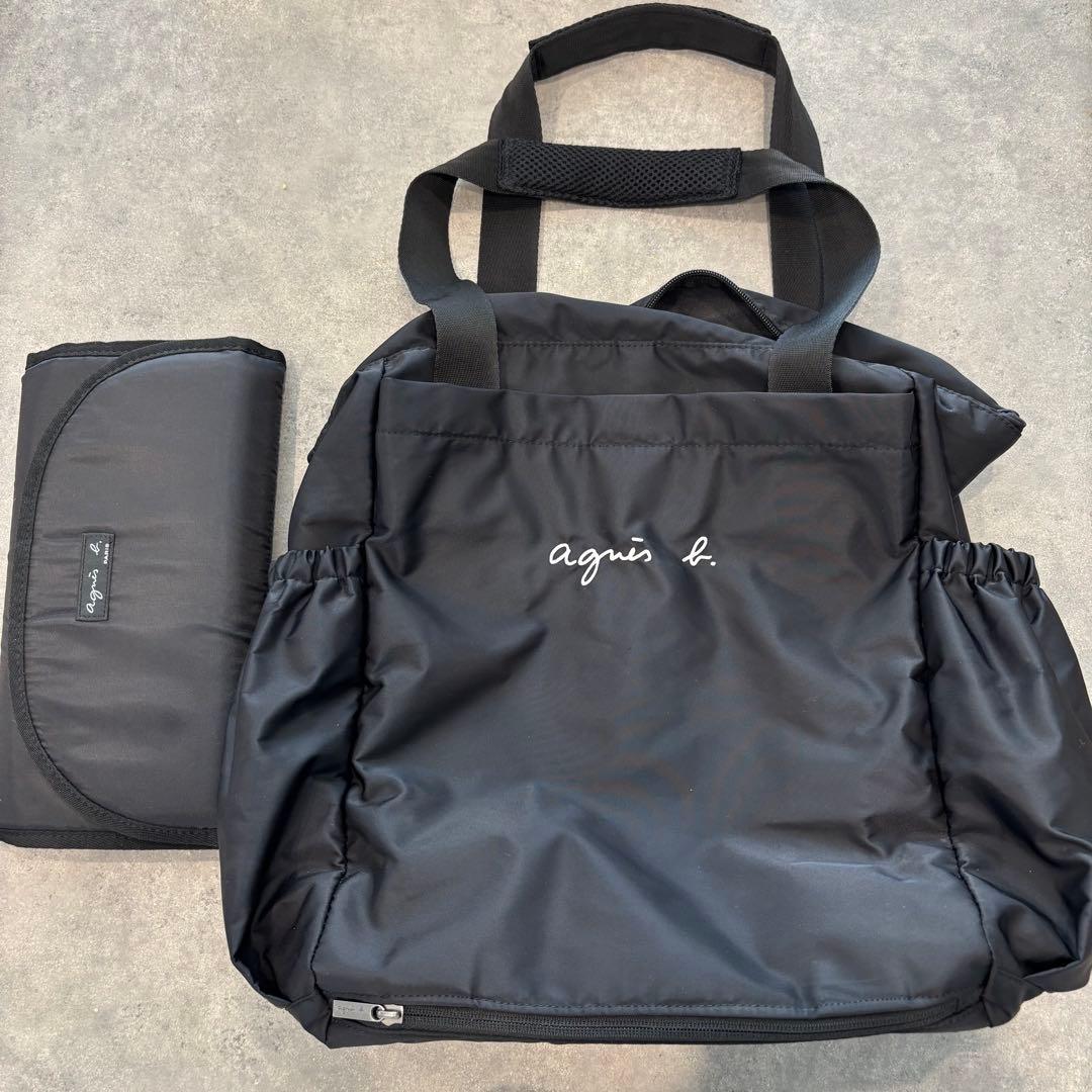 アニエスベー　2way マザーズリュック　おむつ替えシート付