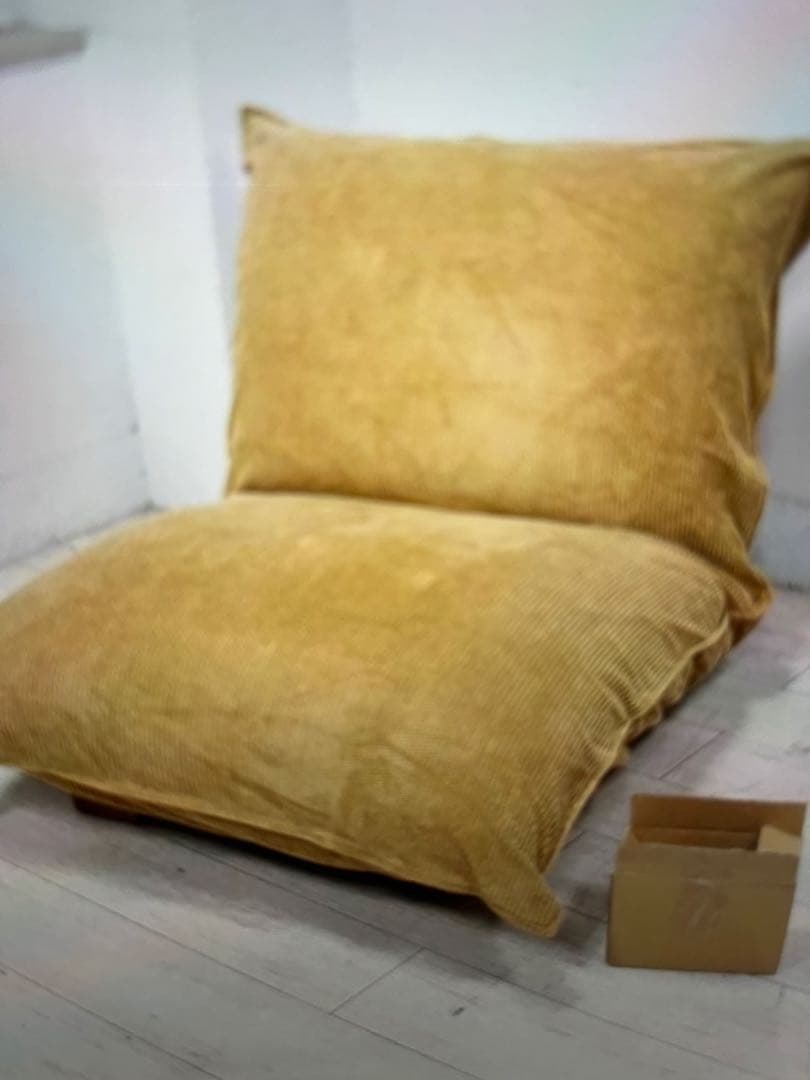 まおさん再購入用】グリーンファブリックオットマン