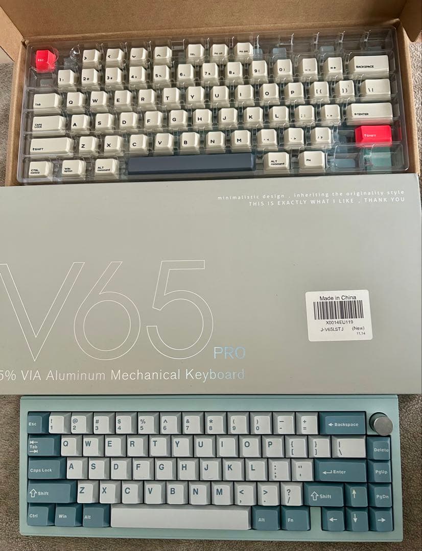 CIDOO V65 V2ブルー TTC Silent Frozen装着 おまけ有