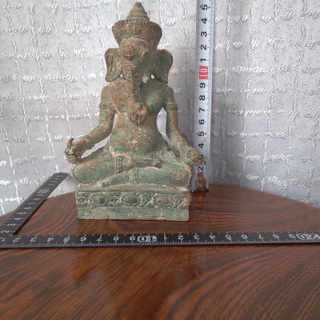 ブロンズ ガネーシャ像 約15cm 古代？
