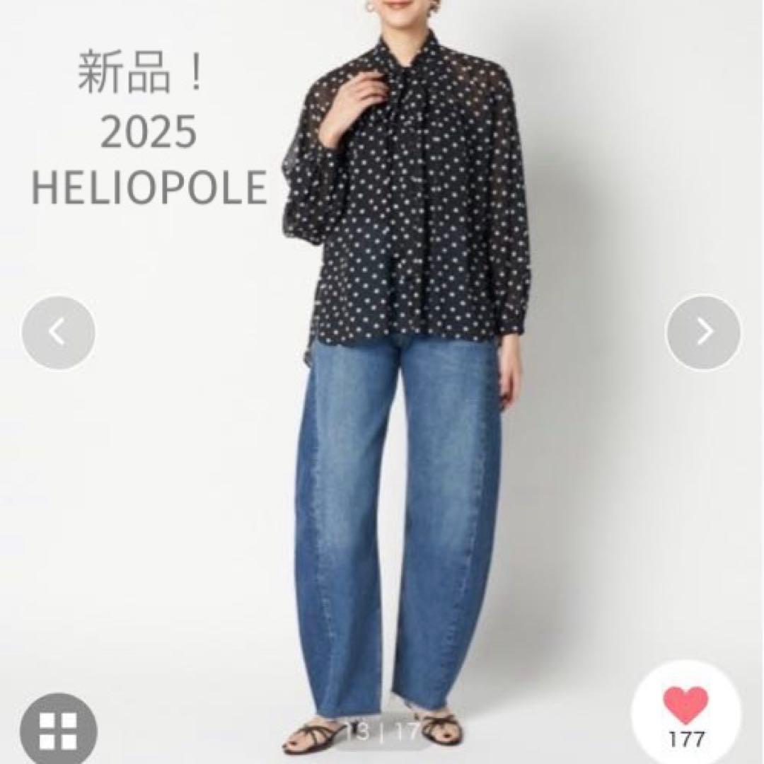 2025.新品！HELIOPOLEエリオポール　ドットボウタイブラウス