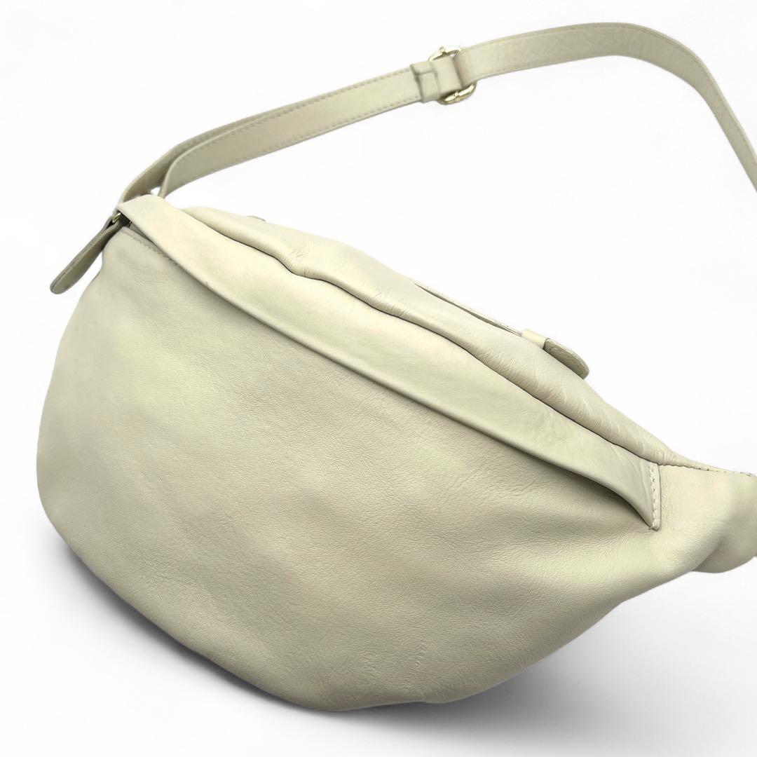 【未使用級/希少品】 オウレンティ 2way ウエストバッグ アイボリー