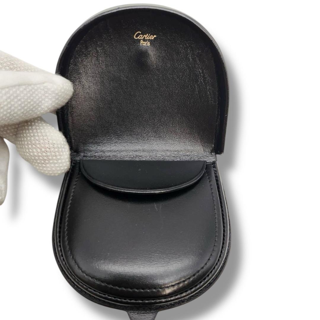カルティエ ケース《マストドゥカルティエ》カーフレザー 黒 美品 未使用級