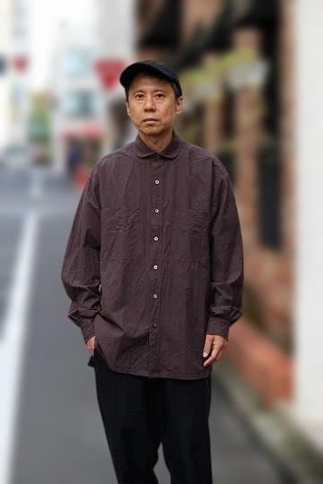 Porter Classic 長袖シャツ サイズ3 ブラウン Porter Classic ポータークラシック】 CLASSIC SHIRT / BROWN - Avelia