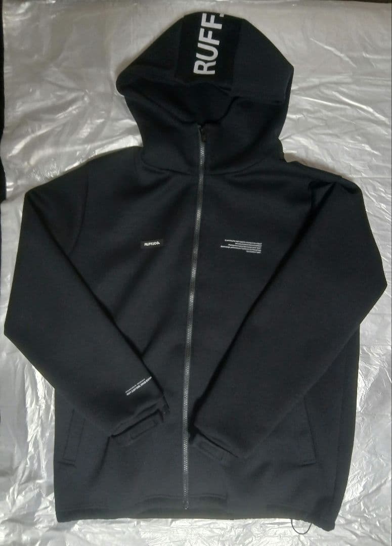 ト*オ様 RUFFLOG ラフロッグ　ブラック フルジップ パーカー RUFFロ