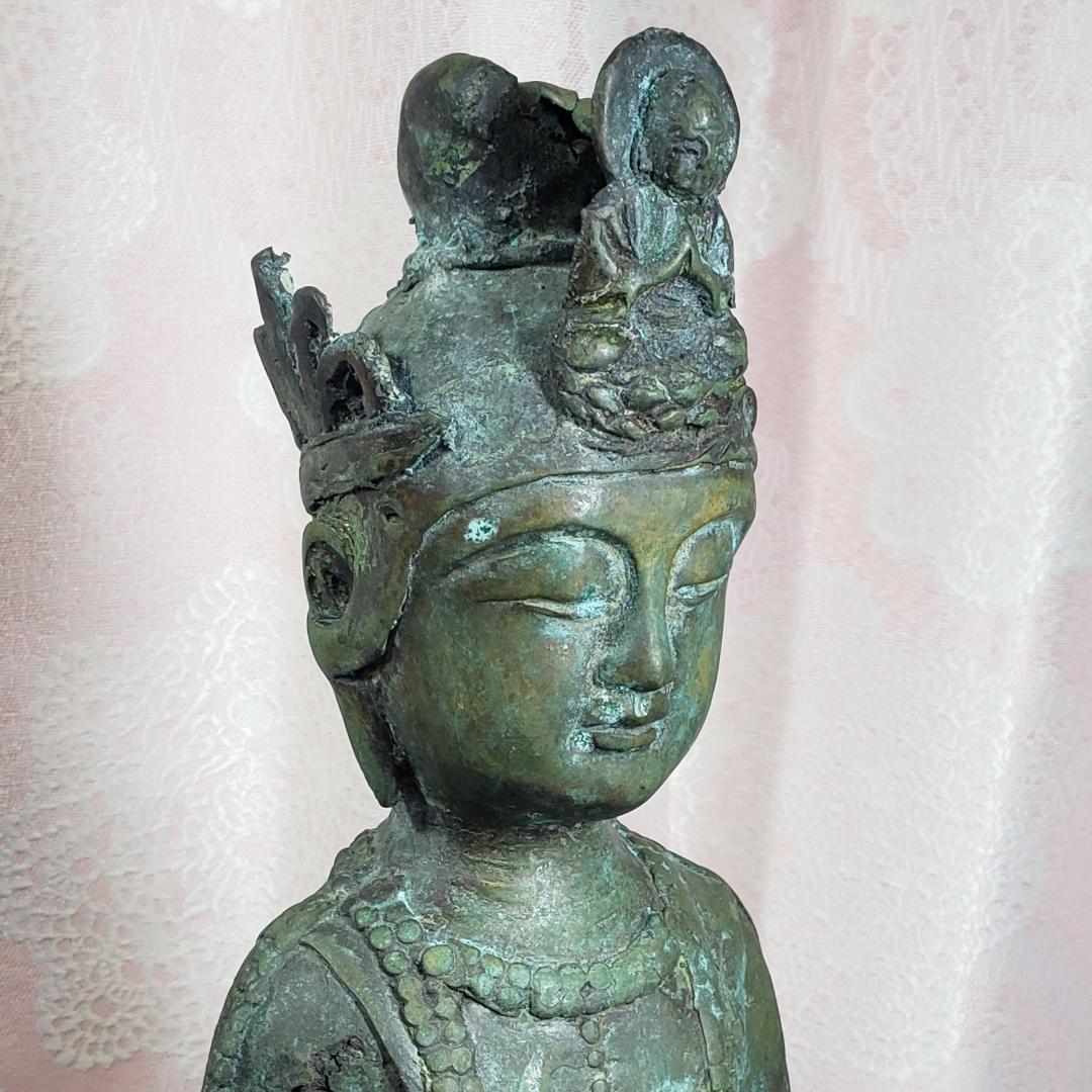 博物館級】◇新羅金銅観音菩薩立像 新羅仏 仏像◇検）天平仏 飛鳥仏