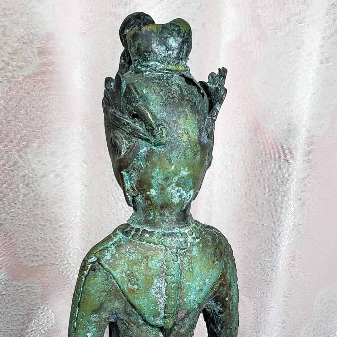 博物館級】◇新羅金銅観音菩薩立像 新羅仏 仏像◇検）天平仏 飛鳥仏