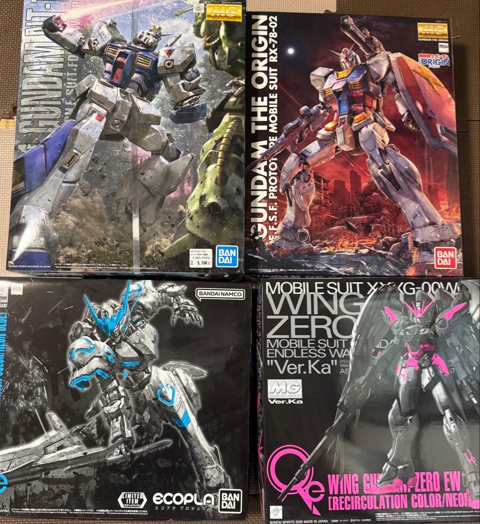 ガンダムウィングゼロ　ガンダムNT-1などMGセット