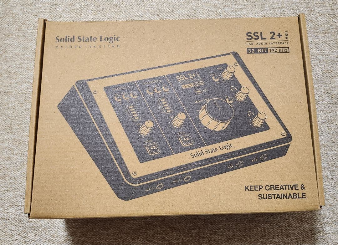 SSL2+MKⅡ オーディオインターフェース ほぼ新品 付属品完備 Solid State Logicが、2in2out USBオーディオインターフェース「SSL2