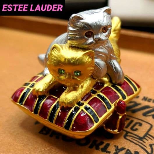 元箱付きエスティローダー プレイフルキティ 練り香水コンパクト キャット